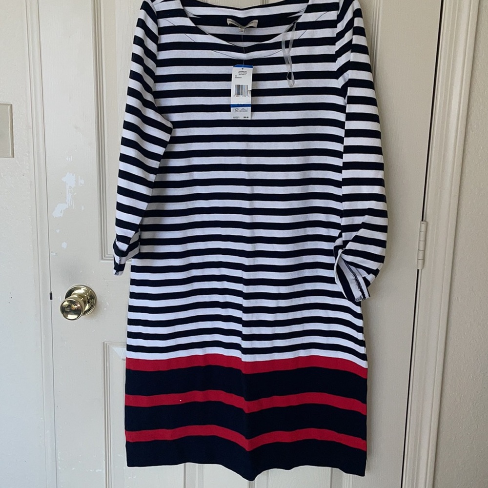 BNWT Jones New York sport stripe DRESS SIZE #XL